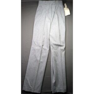 Vintage Koret Career Wool Trousers Gray High Waist Pleated Slacks Size 8 USA